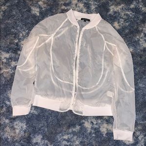 fashion nova clear zip up jacket
